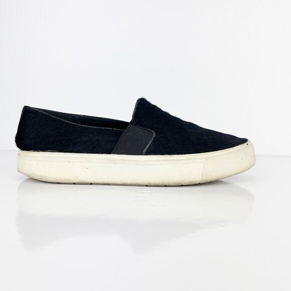 VINCE‎ Blair Calf Hair Slip-On Elastic Gore Black Flatform Sneakers Sz 5M EUR 35 - Picture 7 of 12
